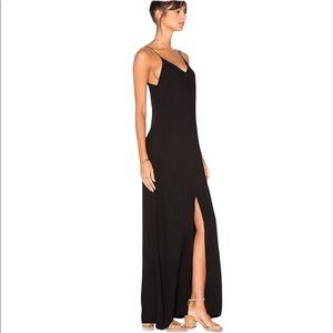 REVOLVE LA MADE Kate Black Slip Maxi Dress
